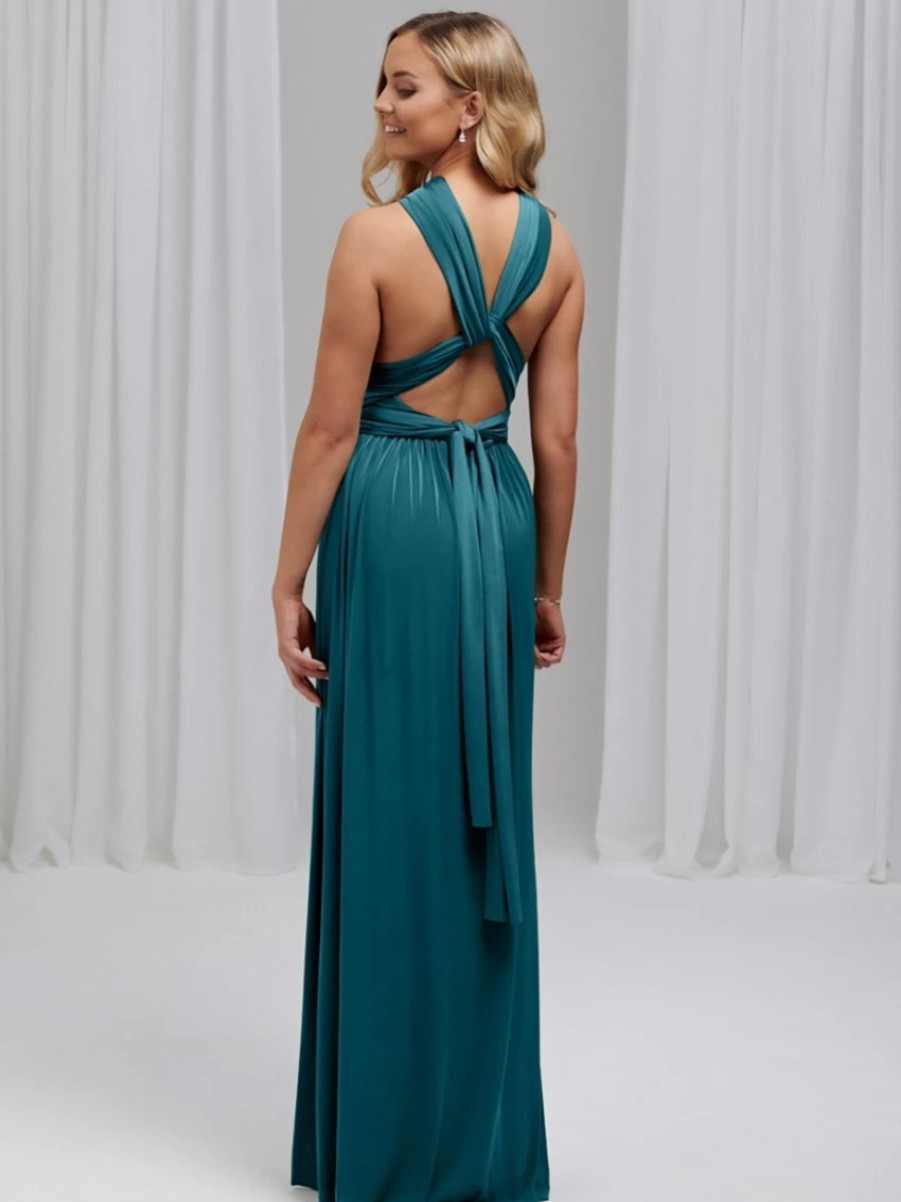 Lace & Favour Emily Rose Teal Multiway Bridesmaid Dress (One Size) New