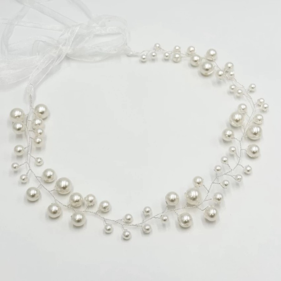 Ivory & Co Ivory And Co Ocean Dream Silver Pearl Hair Vine Online