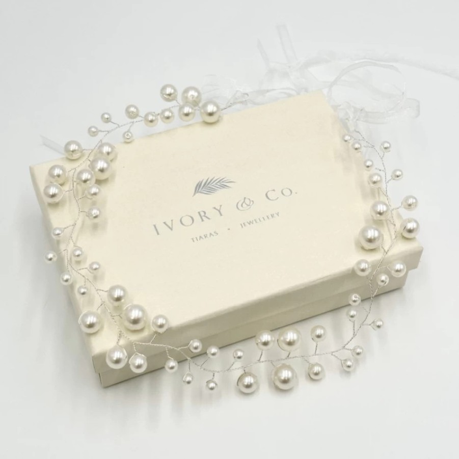 Ivory & Co Ivory And Co Ocean Dream Silver Pearl Hair Vine Online