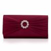 Perfect Bridal Perfect Bridal Harlow Berry Satin Pearl Brooch Clutch Bag Online