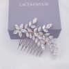 Lace & Favour Aurora Silver Crystal Spray Wedding Hair Comb Online