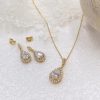 Ivory & Co Ivory And Co Belmont Gold Crystal Bridal Jewellery Set Clearance