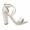 Harriet Wilde Harriet Wilde Arabella Block Ivory Satin Platform Sandals Online