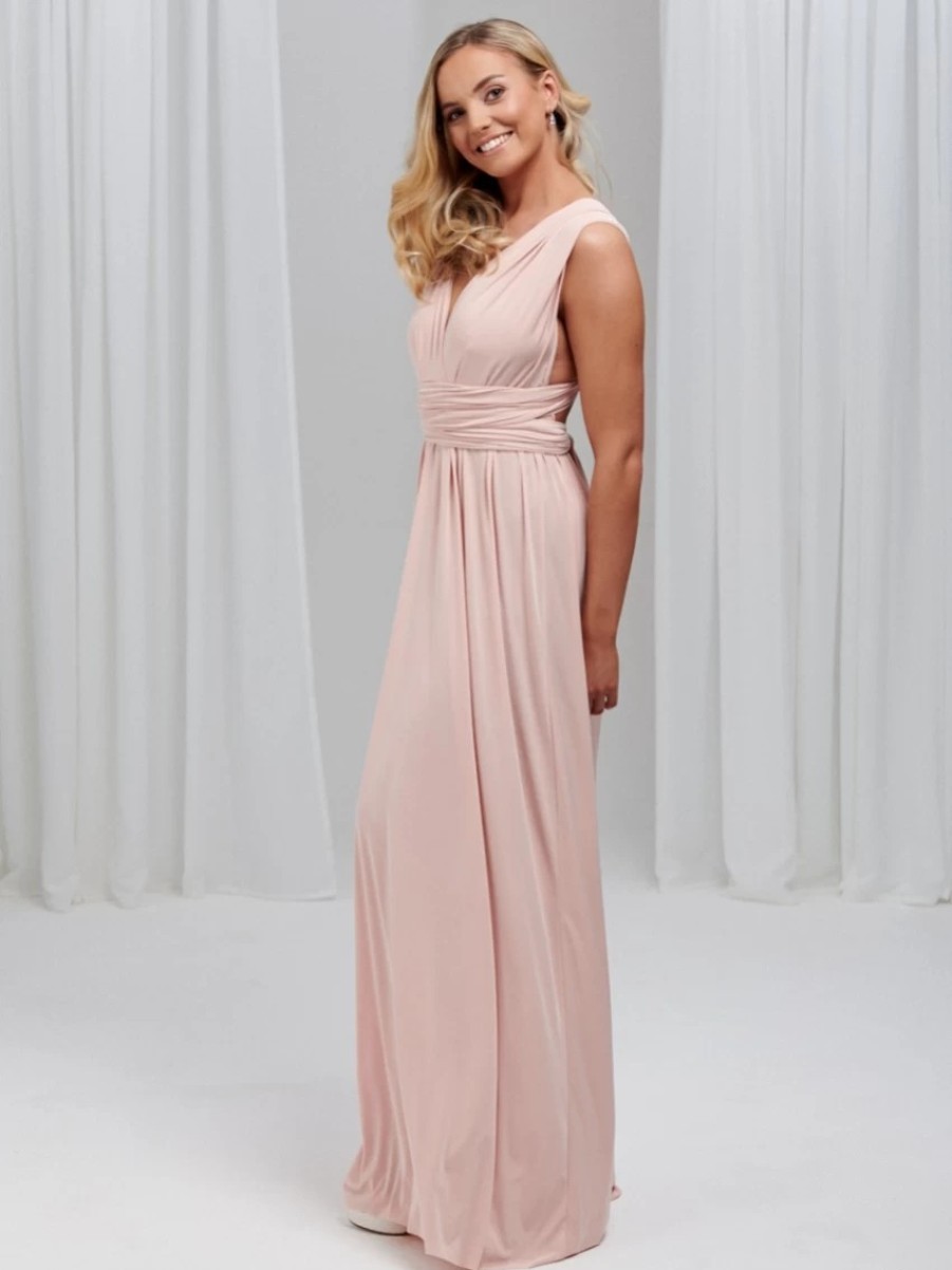 Lace & Favour Emily Rose Blush Pink Multiway Bridesmaid Dress (One Size) Online