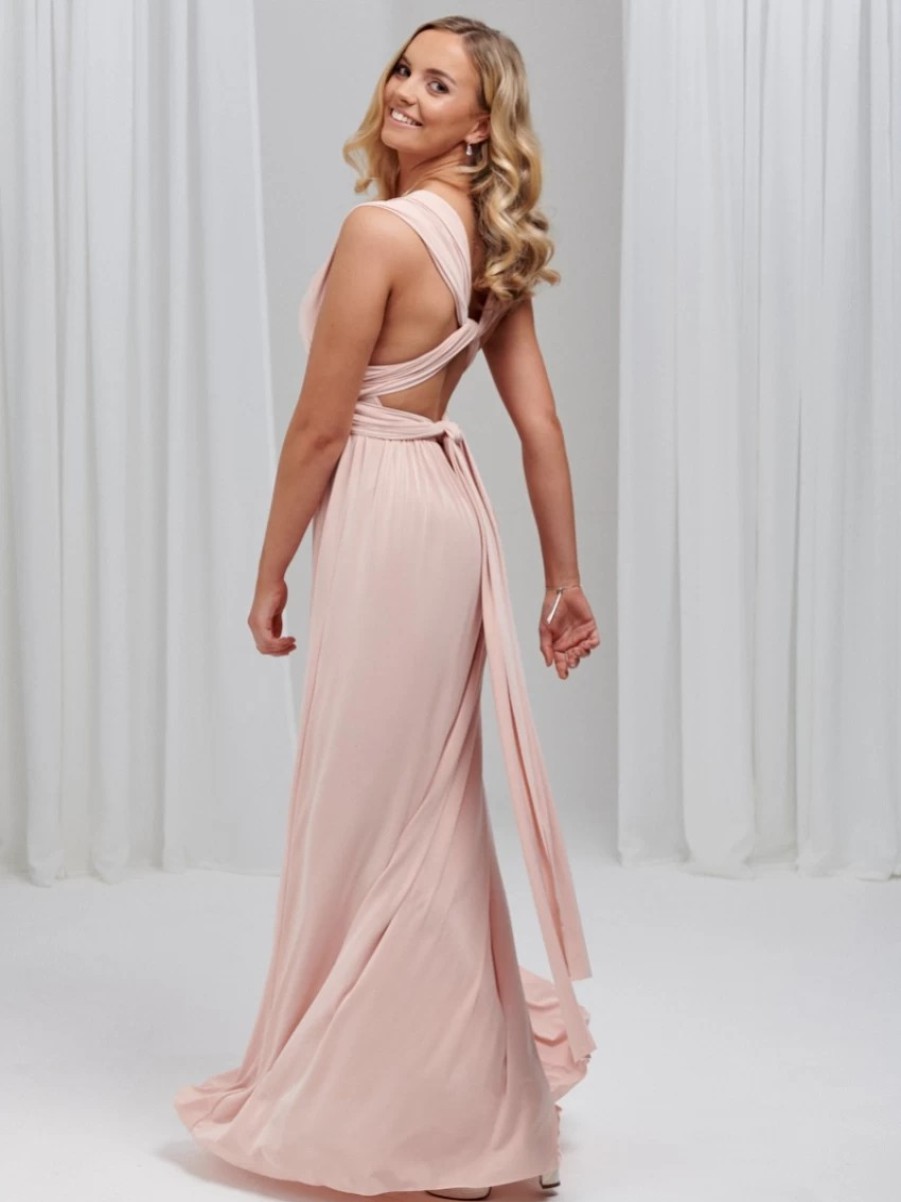 Lace & Favour Emily Rose Blush Pink Multiway Bridesmaid Dress (One Size) Online