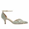 Rachel Simpson Rachel Simpson Anais Mint Suede Low Heel Ankle Strap Court Shoes Online