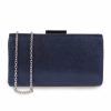 Pink Paradox London Paradox London Doria Navy Shimmer Box Clutch Bag Hot