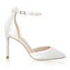 Perfect Bridal Perfect Bridal Ella Dyeable Ivory Satin Keshi Pearl Ankle Strap Court Shoes Wholesale