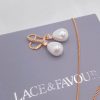 Lace & Favour Dolci Rose Gold Crystal Embellished Teardrop Pearl Earrings Wholesale