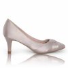 Perfect Bridal Perfect Bridal Sally Taupe Satin Mid Heel Court Shoes Online