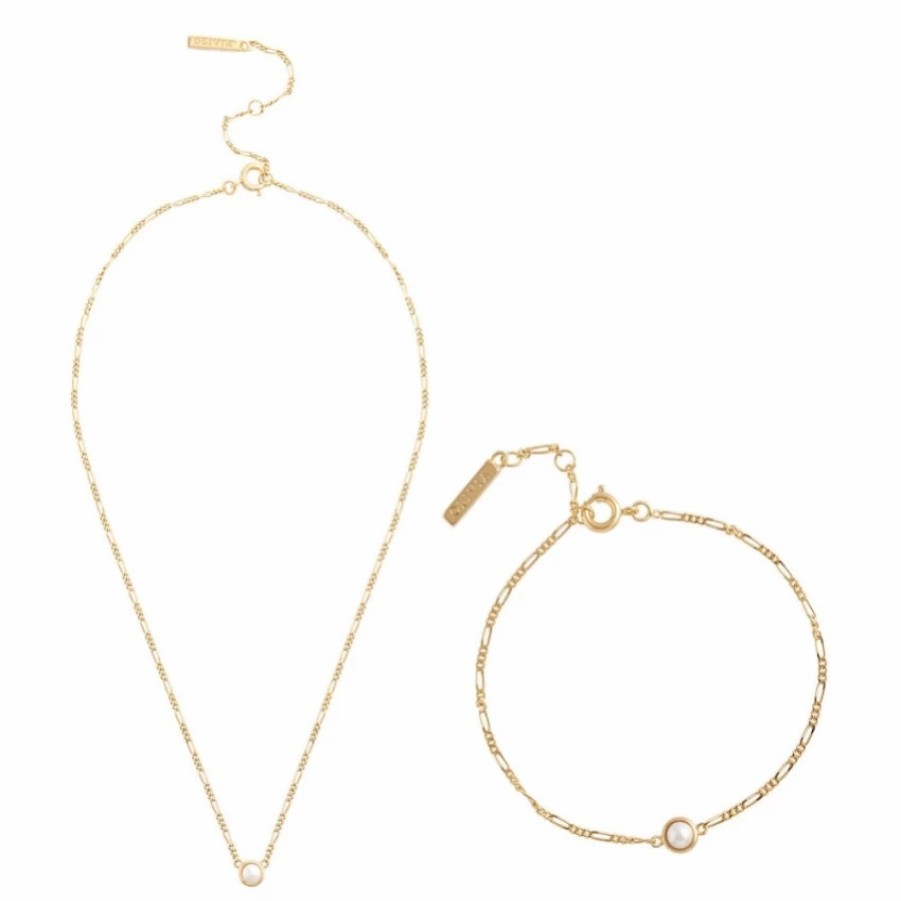 Olivia Burton Olivia Burton Gold Pearl Choker And Bracelet Jewellery Set Hot