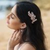 Ivory & Co Ivory And Co Summer Rose Gold Leafy Hair Comb Online