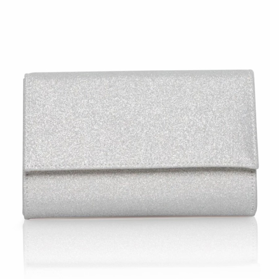 Perfect Bridal Perfect Bridal Lola Silver Shimmer Clutch Bag Best