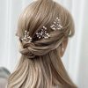 Lace & Favour Oriana Freshwater Pearl Wedding Hair Pin (Silver) Clearance