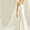 Bianco Evento Bianco Ivory Plain Single Tier Cathedral Veil With Cut Edge S261 Best