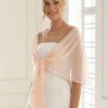 Bianco Evento Bianco Pale Peach Chiffon Wedding Wrap E13 Best