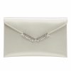 Rainbow Club Rainbow Club Nova Dyeable Ivory Satin And Crystal Envelope Clutch Bag Online