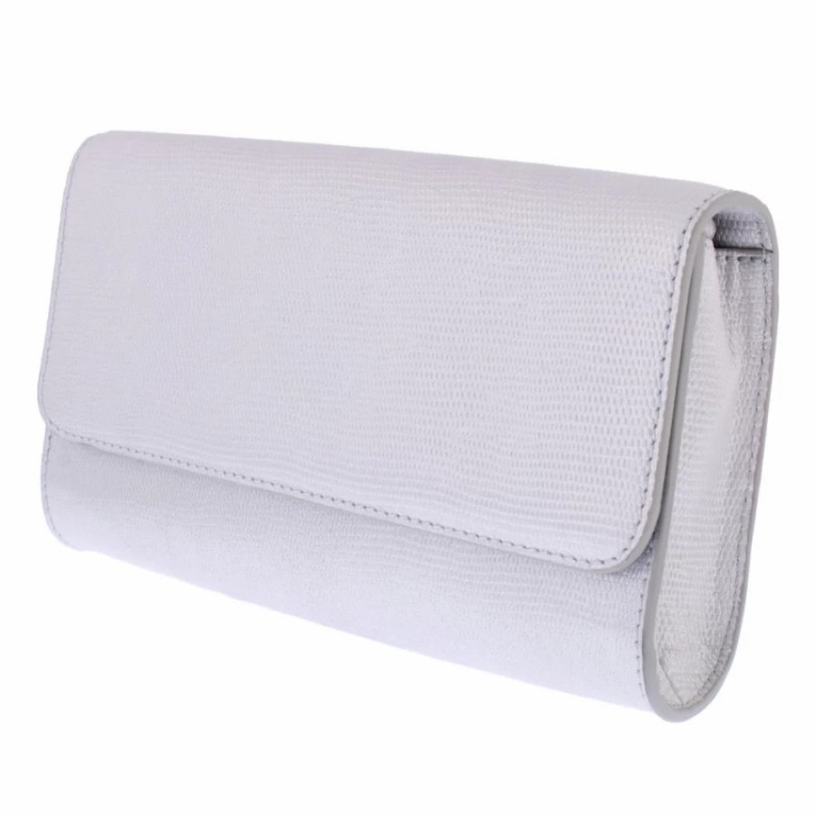 Capollini Capollini Light Grey Nubuck Leather Clutch Bag Hot