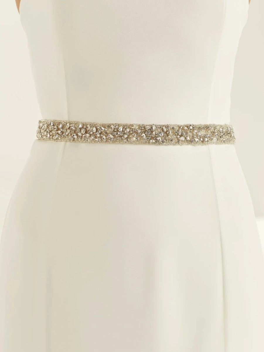 Bianco Evento Bianco Sparkling Crystal Wedding Dress Belt Online