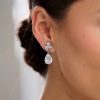 Lace & Favour Montpellier Cubic Zirconia Drop Earrings Clearance