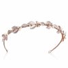 Ivory & Co Ivory And Co Pearl Mist Rose Gold Enamelled Leaves Headband Clearance