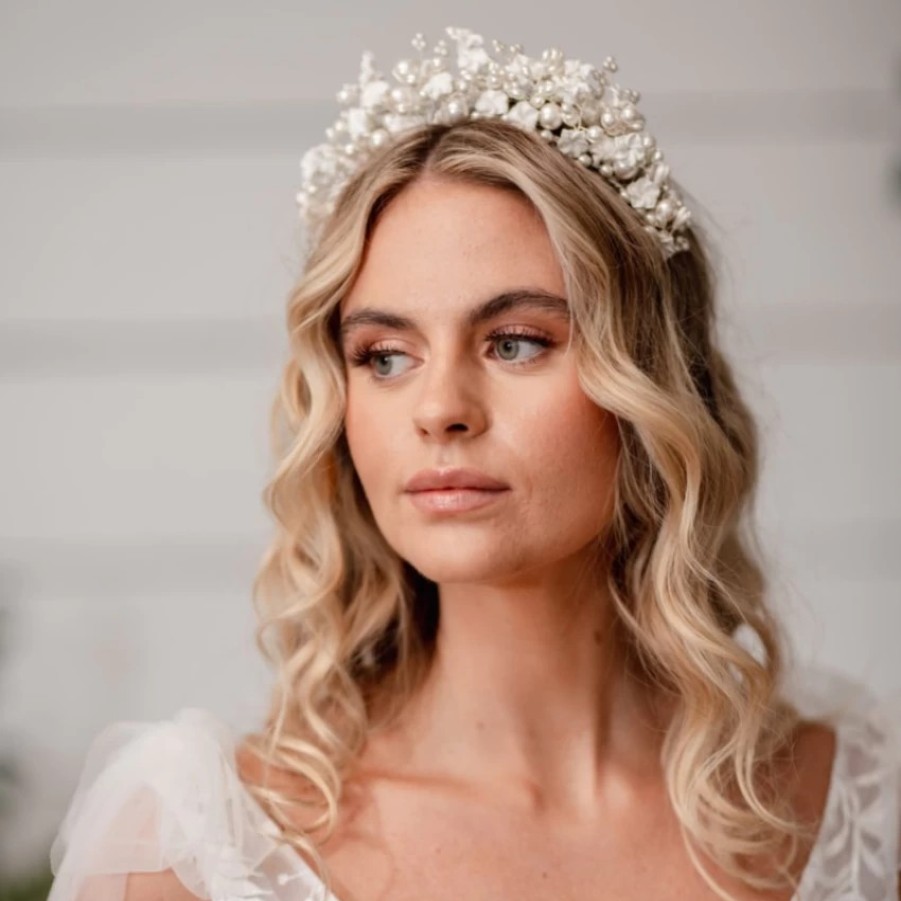 Arianna Arianna Statement Pearl And Flower Crown Ar717 Best