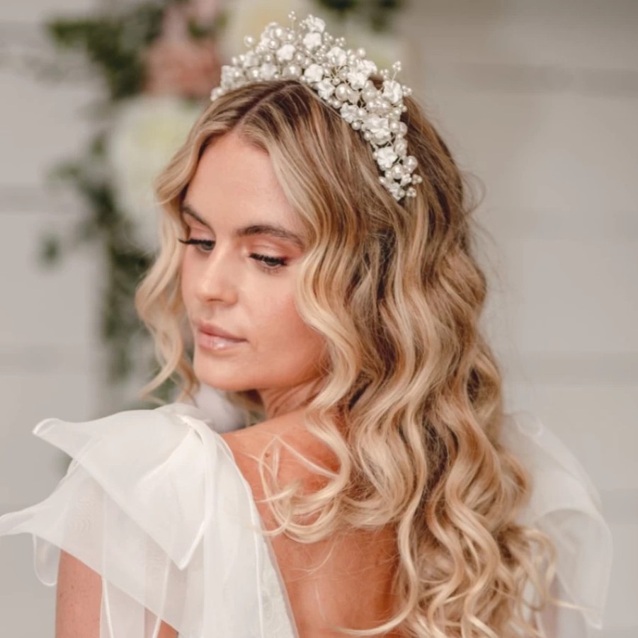 Arianna Arianna Statement Pearl And Flower Crown Ar717 Best