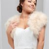 Beverly Hills Sophia Champagne Feather Bridal Bolero New