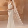 Bianco Evento Bianco Ivory Single Tier Glitter Tulle Waltz Length Veil S481 Hot