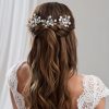 Arianna Arianna Set Of 3 Floral Beaded And Pearl Hair Pins Arp754 Hot