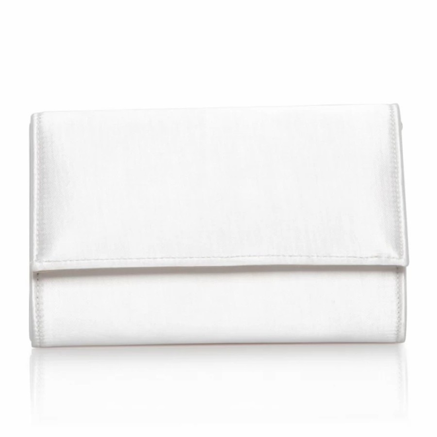 Perfect Bridal Perfect Bridal Lola Dyeable Ivory Satin Clutch Bag Wholesale