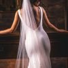 Perfect Bridal Perfect Bridal Ivory Single Tier Cut Edge Scattered Crystal Cathedral Veil Online