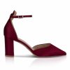 Perfect Bridal Perfect Bridal Liberty Berry Satin Block Heel Ankle Strap Court Shoes Online