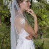 Joyce Jackson Joyce Jackson Cosmos Single Tier Veil With Scattered Lace Motifs New