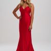 Linzi Jay Linzi Jay Gathered Front Tie Back Mermaid Prom Dress With Train Best