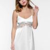 Poirier Ivory Satin And French Lace Wedding Night Dress New