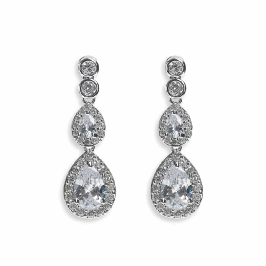 Ivory & Co Ivory And Co Sorbonne Crystal Teardrop Wedding Earrings Best