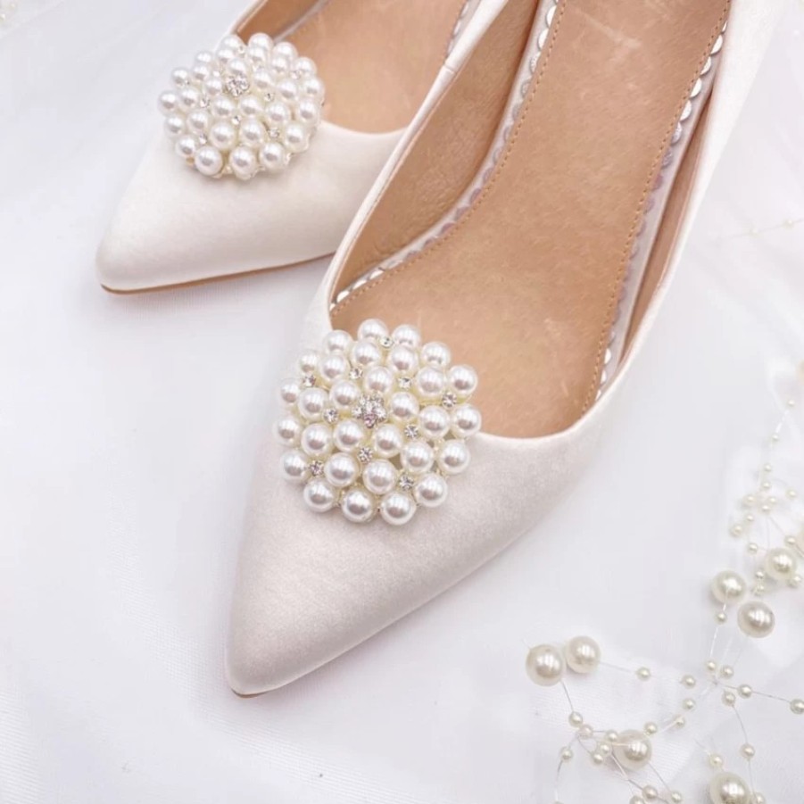 Perfect Bridal Perfect Bridal Guava Pearl Embellished Brooch Shoe Clips Best