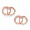 Olivia Burton Olivia Burton Rose Gold Interlink Stud Earrings New