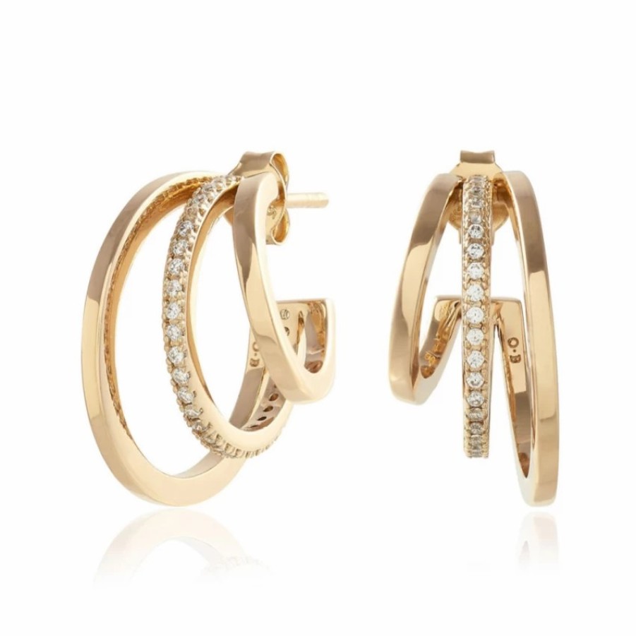 Olivia Burton Olivia Burton Gold Multi Hoop Earrings Hot