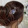 Lace & Favour Ellie Pearl Cluster Wedding Hair Pin (Sapphire) Hot