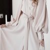 Arianna Arianna Emmeline Long Crepe Blouson Sleeve Robe (Blush) Wholesale