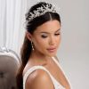 Beads & Beyond Anastacia Freshwater Pearl And Opal Crystal Statement Tiara New