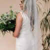 Linzi Jay Linzi Jay Polka Dot Tulle Single Tier Bridal Veil La603 Clearance