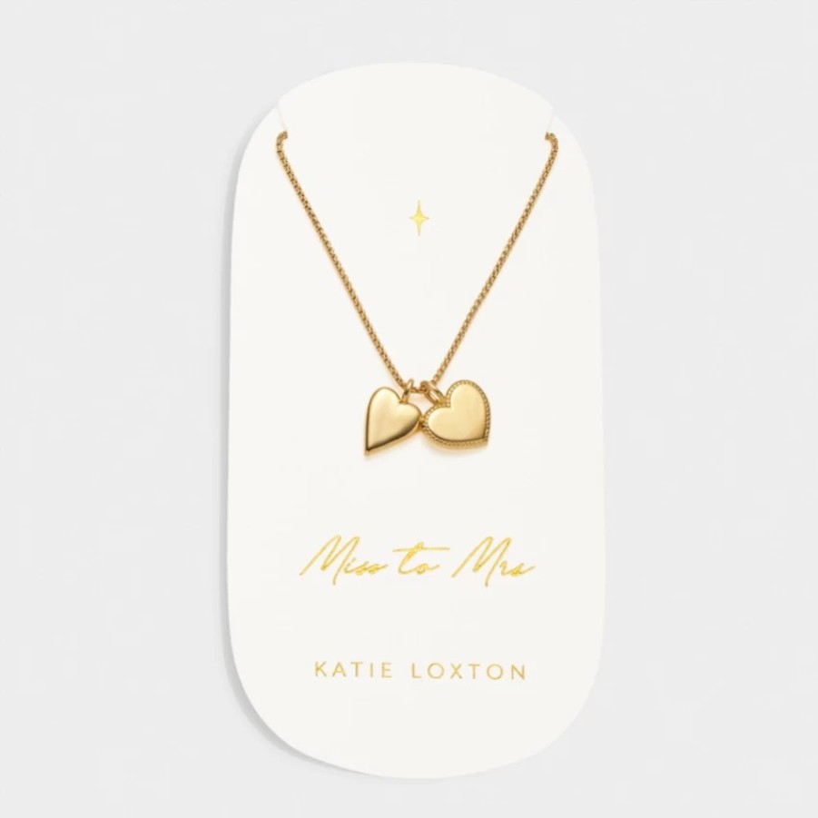 Katie Loxton Katie Loxton Miss To Mrs Gold Bridal Charm Necklace Clearance