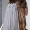 Rainbow Club Rainbow Club Indigo Embellished Comb Ivory Chapel Veil Wholesale