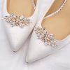 Lace & Favour Glamour Gold Classic Crystal Shoe Clips Hot