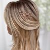 Poirier Livy Rose Gold Beaded Wedding Hair Pin Hot