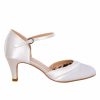 Perfect Bridal Perfect Bridal Elsa Dyeable Ivory Satin Ankle Strap Wedding Shoes Online