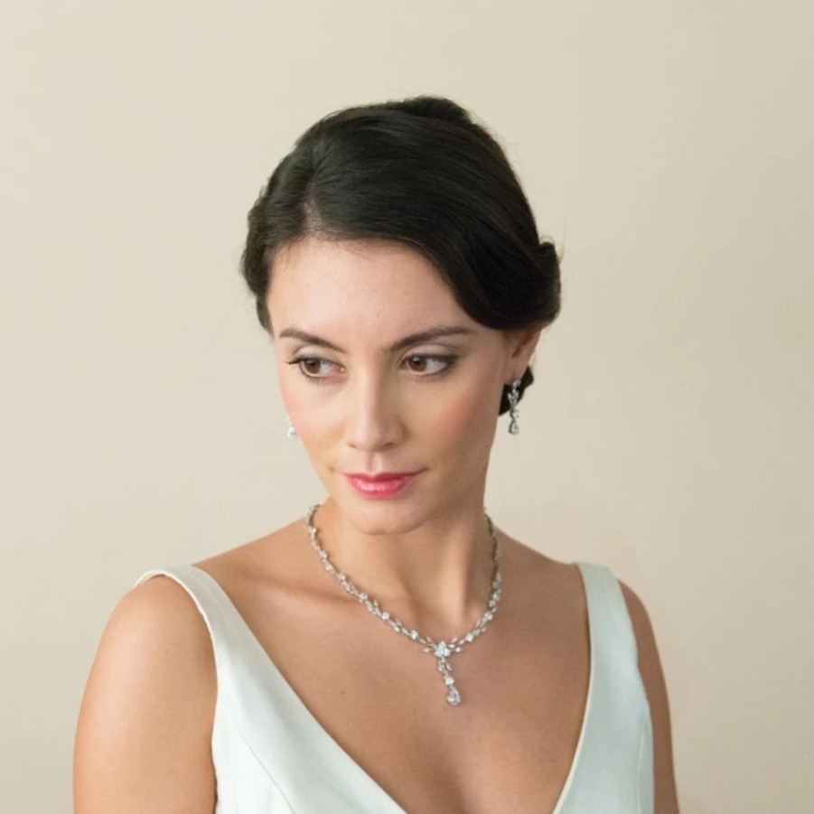 Ivory & Co Ivory And Co Mayfair Vintage Inspired Crystal Wedding Necklace Clearance